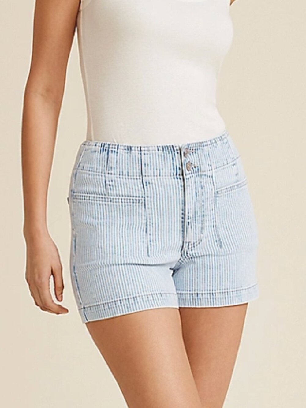 M Jeans by Maurices™ Striped Sculptress High Rise A Line 3.5in Short Size 10